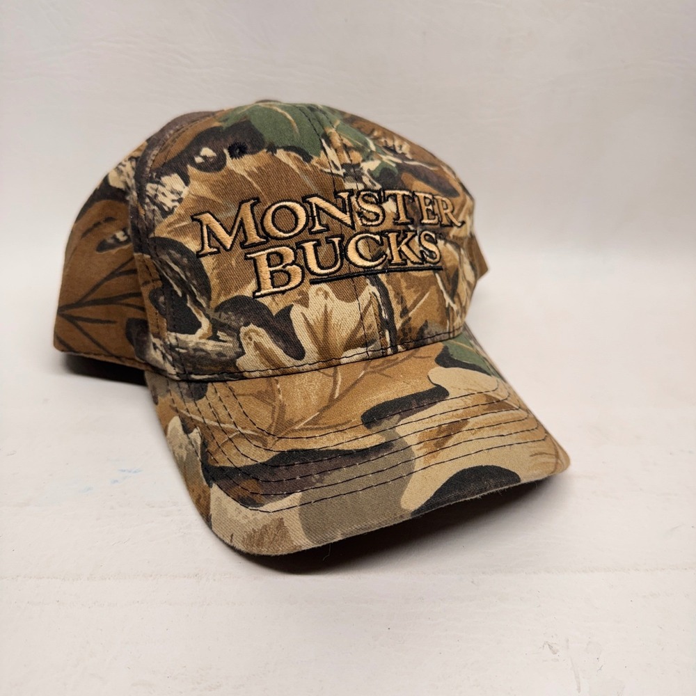 Signatures Monster Bucks Hat Mens OSFA Camo Hunting Snapback Gorpcore USA Made